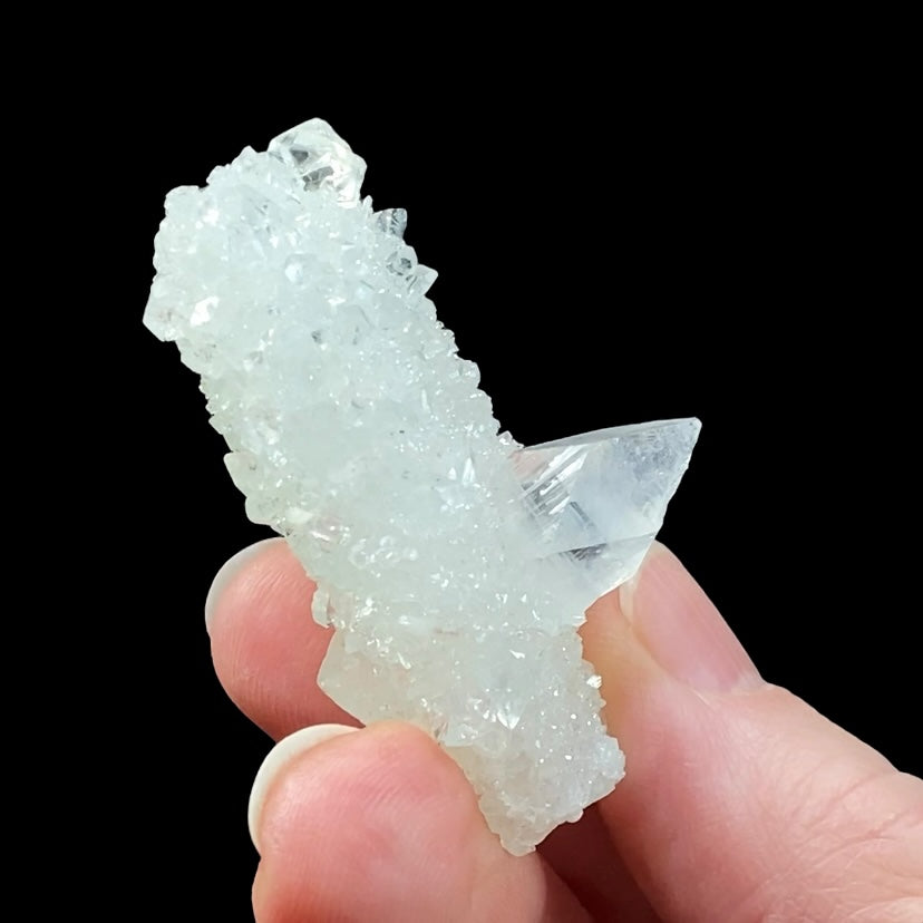 MDruze Apophyllite Stalactite Formation on Calcite Core with Heulandite and Stilbite