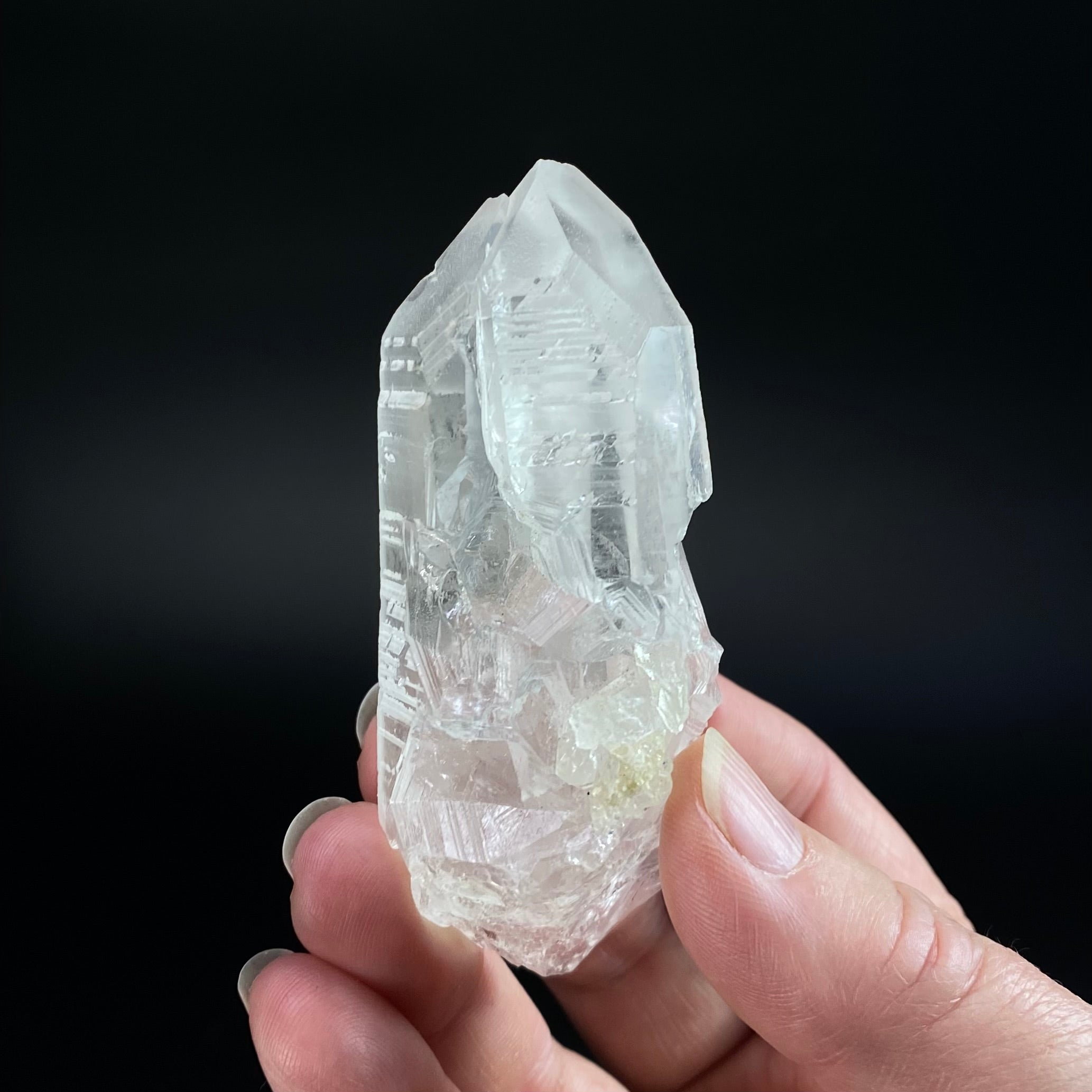 Unique Twin Quartz Crystal with Multiple Record Keepers