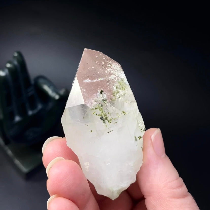 Quartz Crystal with Epidote & Hematite from Balochistan, Pakistan
