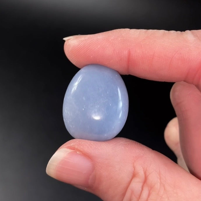 Angelite Tumbled Stone - Natural Polished Stone