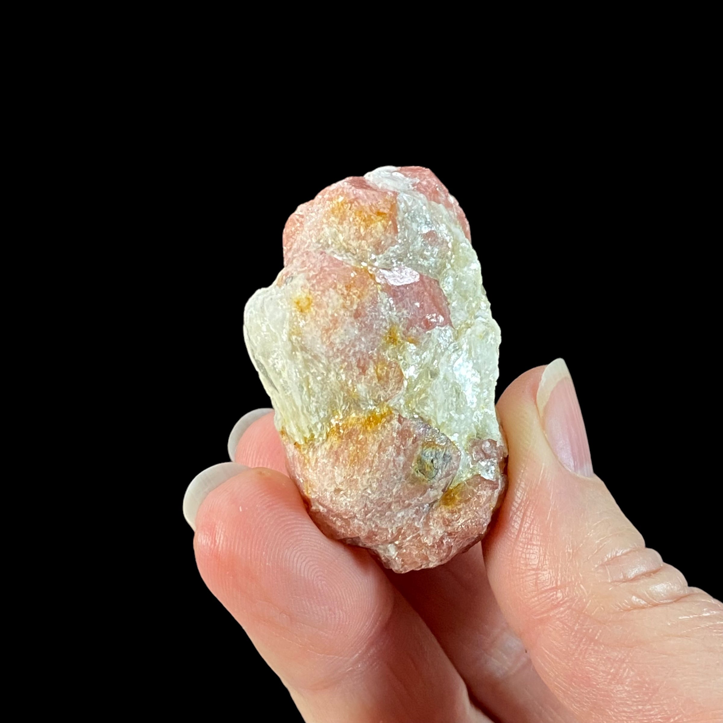 Pink Garnet Crystal Cluster on Mica Schist