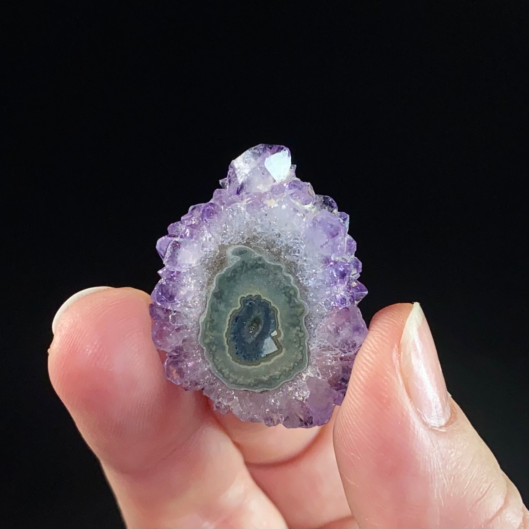 Amethyst Stalactite Slice from Artigas, Uruguay