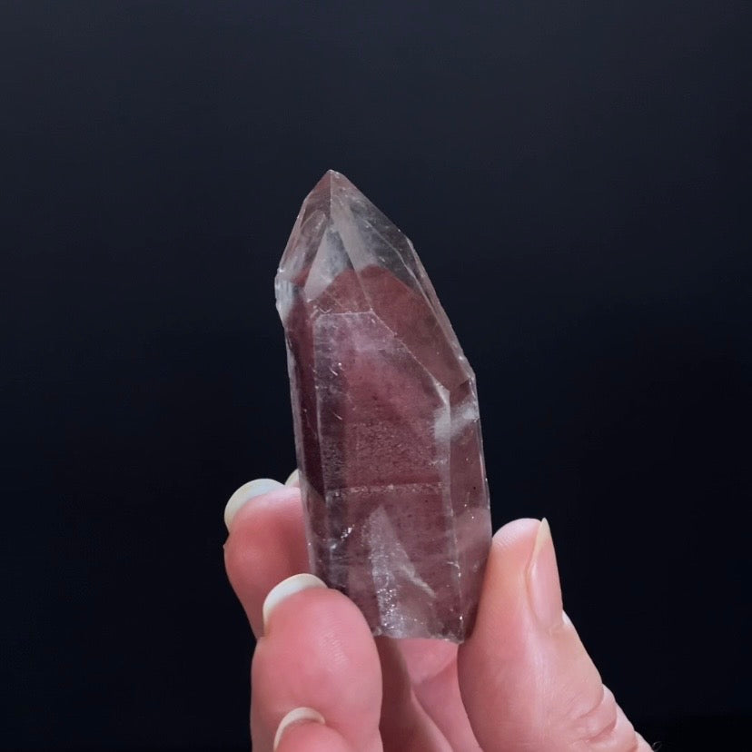 Red Hematite Phantom Sunset Quartz Crystal