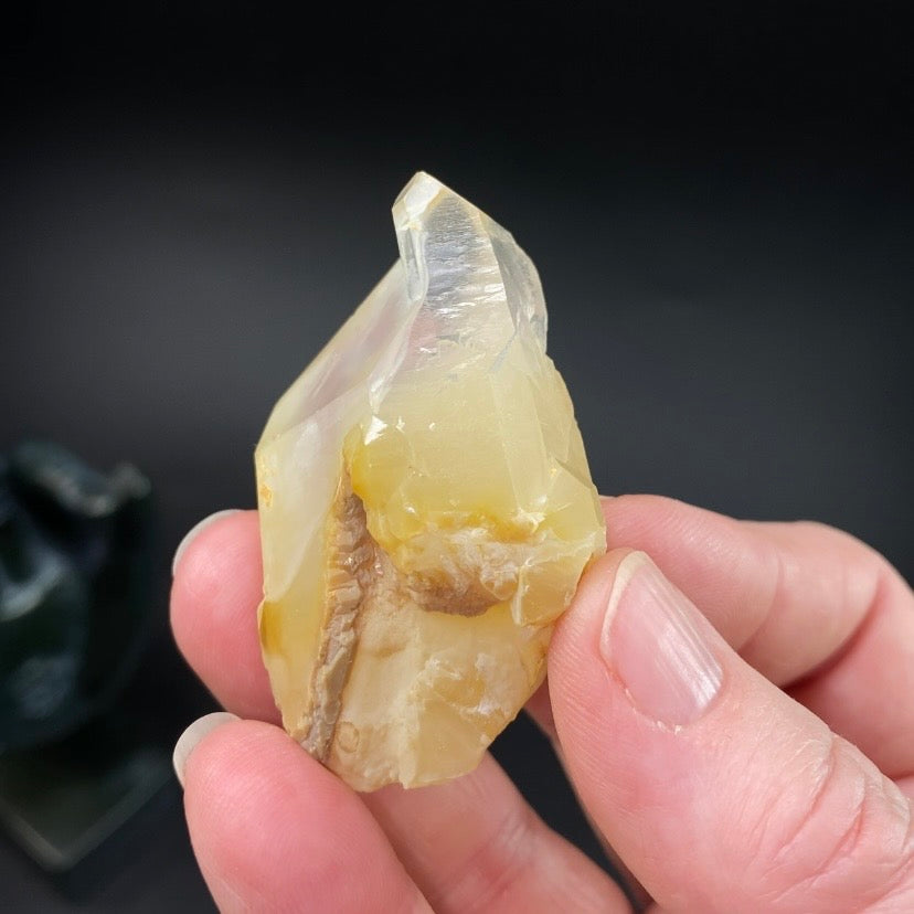 Bone Quartz Crystal with Halloysite Inclusions from Balochistan, Pakistan