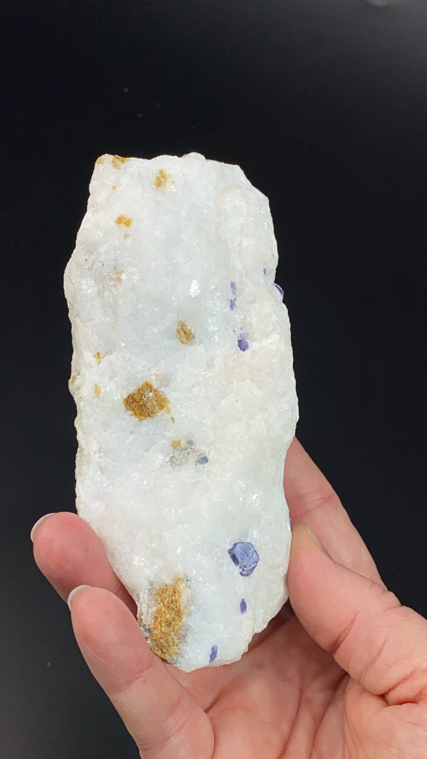 Blue Spinel Crystals with Phlogopite on Marble Matrix, Badakhshan, Afghanistan