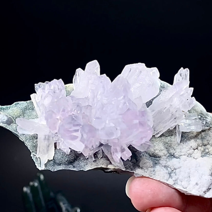 Amethyst Crystal Flower with Celadonite from Ametista do Sul, Brazil