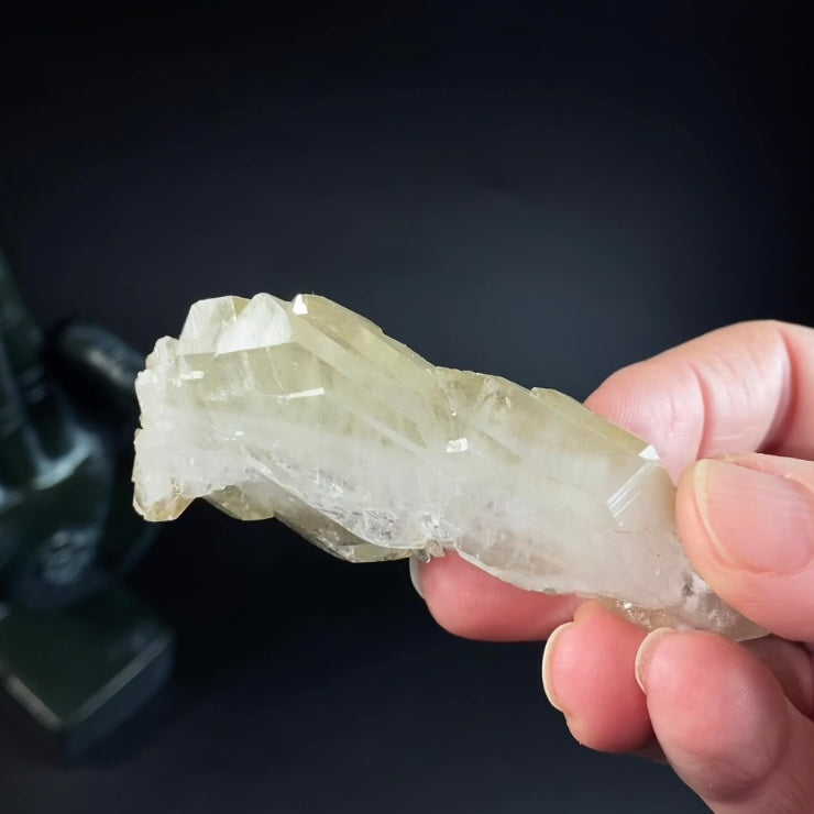 Golden Tabular Faden Quartz Crystal Cluster