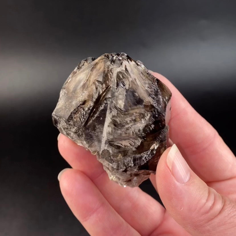 Smoky Etched Quartz Crystal from Minas Gerais, Brazil