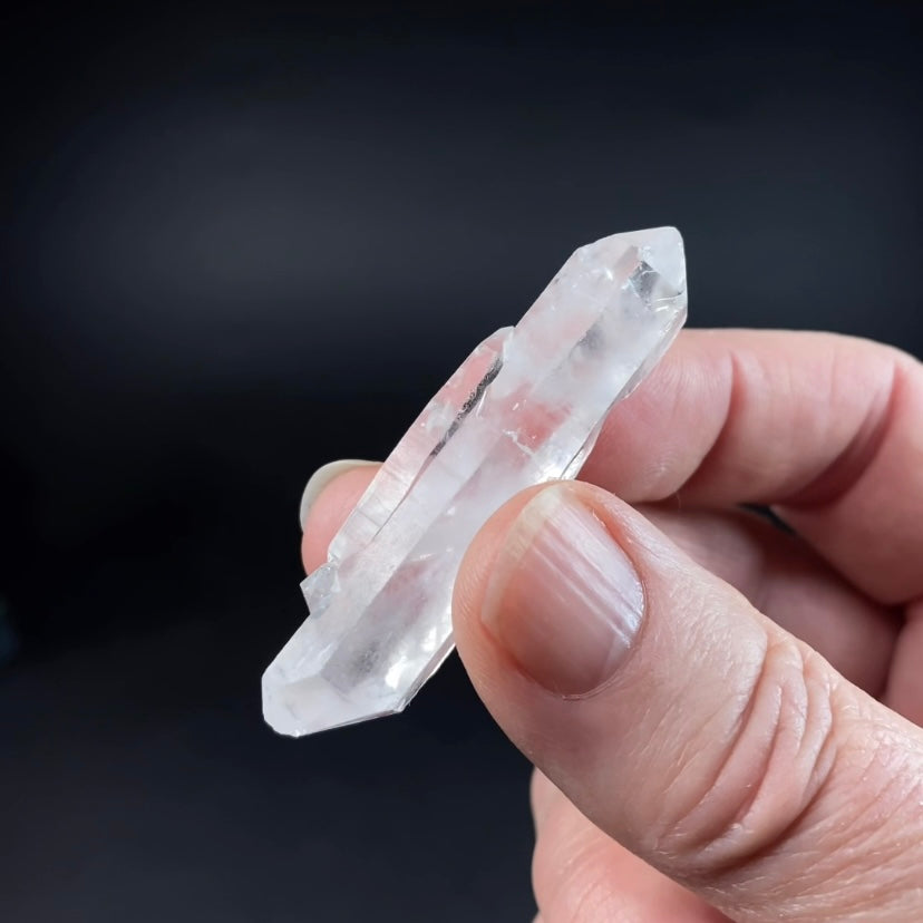 Quartz Sampler Lot 3 Pieces, Faden Quartz, Double Terminated & Himalayan Quartz Crystals