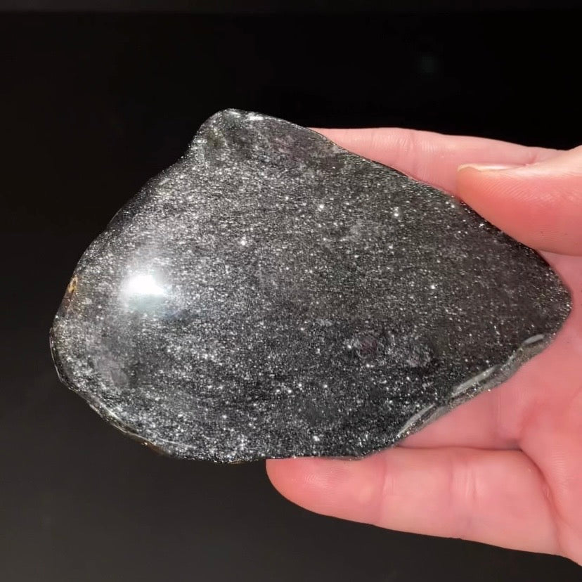 Sparkly Specularite Micaceous Hematite Specimen from Keewenaw Peninsula- Partial Polish & Raw