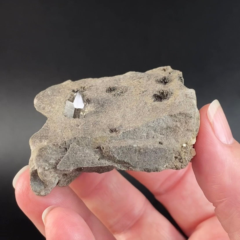 Four Herkimer Diamond Quartz Crystals in Matrix from Herkimer County, NY