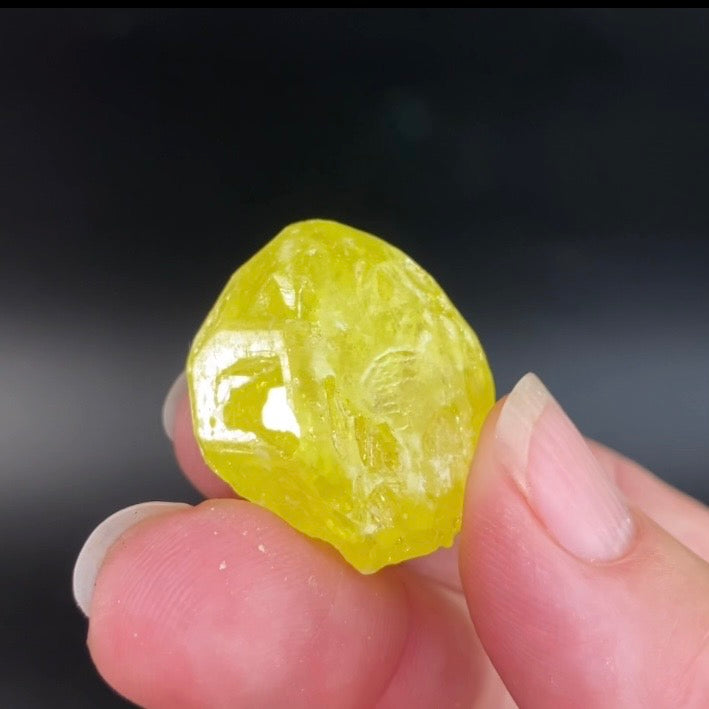 Natural Skeletal Sulfur Crystal, El Desierto Mine, Bolivia