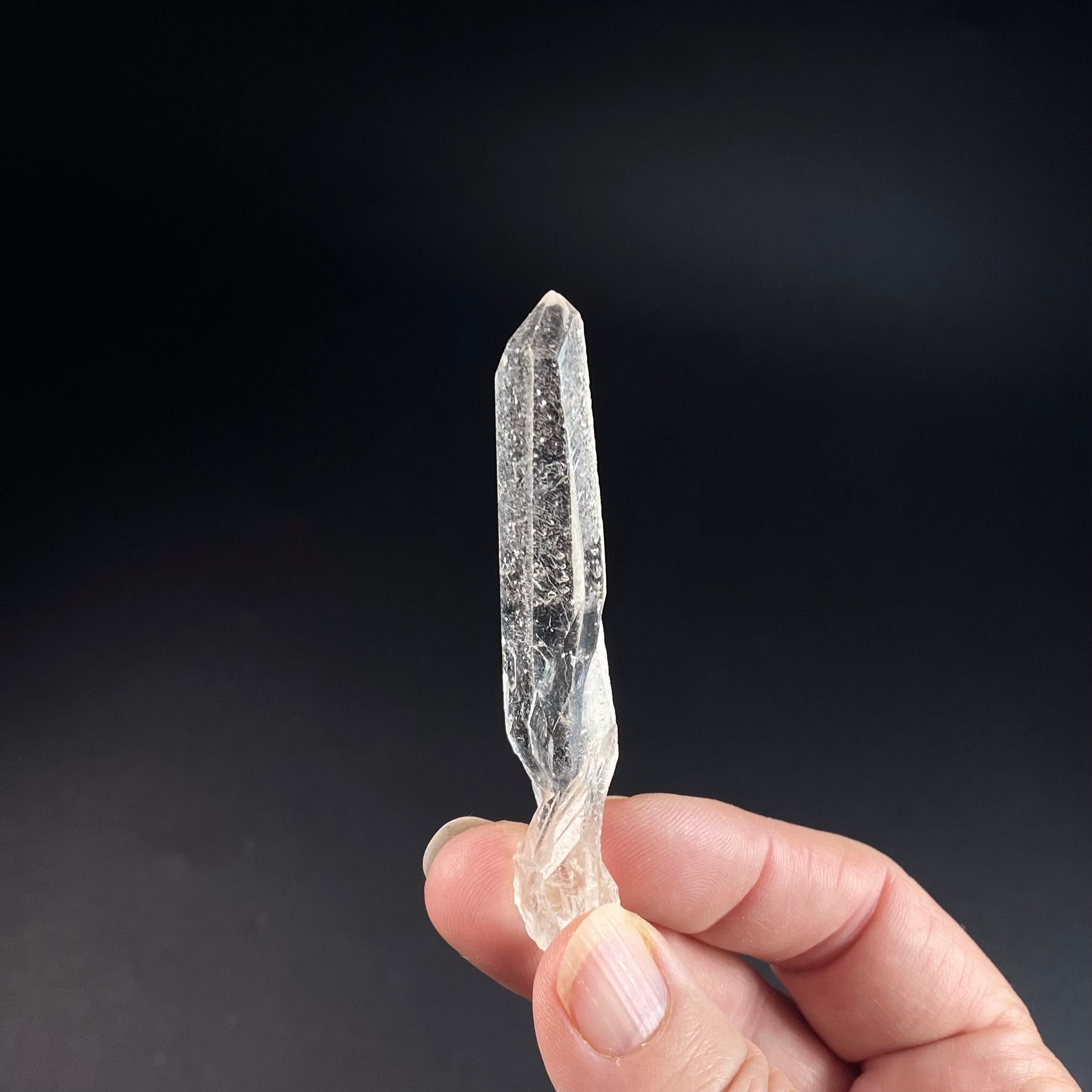 Water Clear Quartz Crystal with Starbrary Markings, Minas Gerais, Brazil