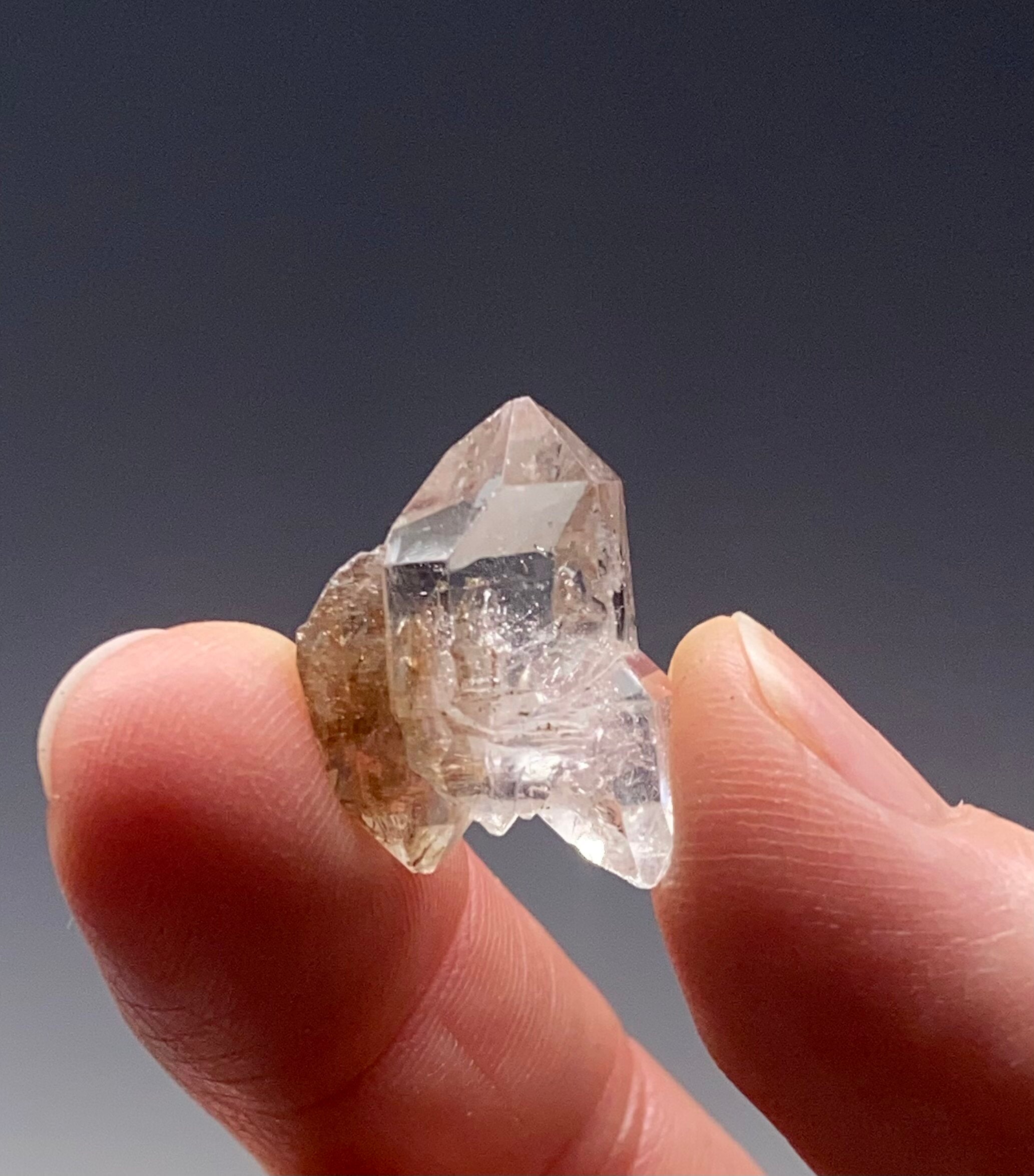 ONE (1) Double Terminated, "Diamond" Quartz Crystal