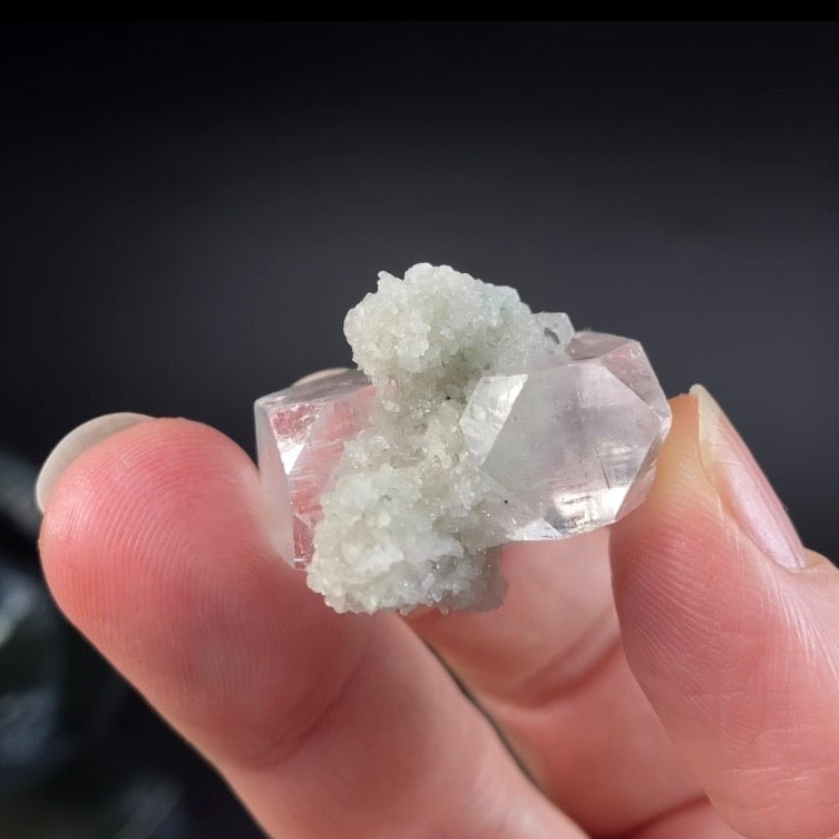 Tabular Apophyllite Crystal with Druzy Apophyllite - High Vibration Crystals and Minerals