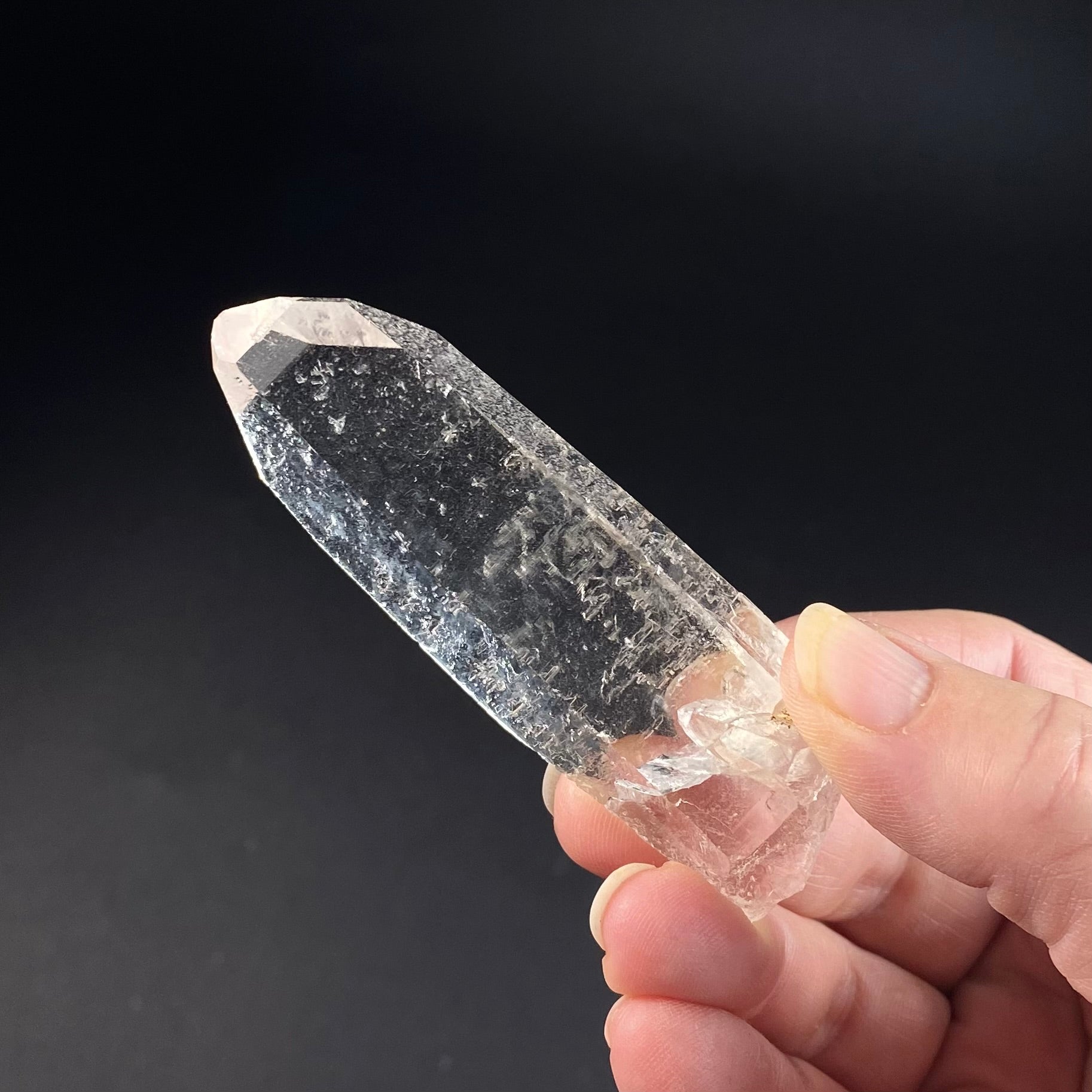 Water Clear Quartz Crystal with Starbrary Markings, Minas Gerais, Brazil