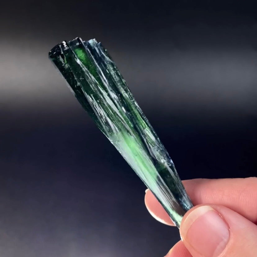 Vibrant Green and Blue Vivianite Cluster