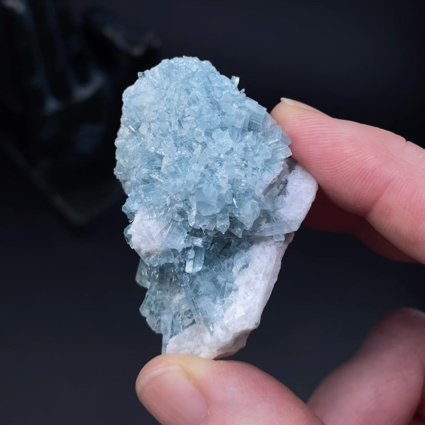Blue Tourmaline Crystal Cluster from Afghanistan