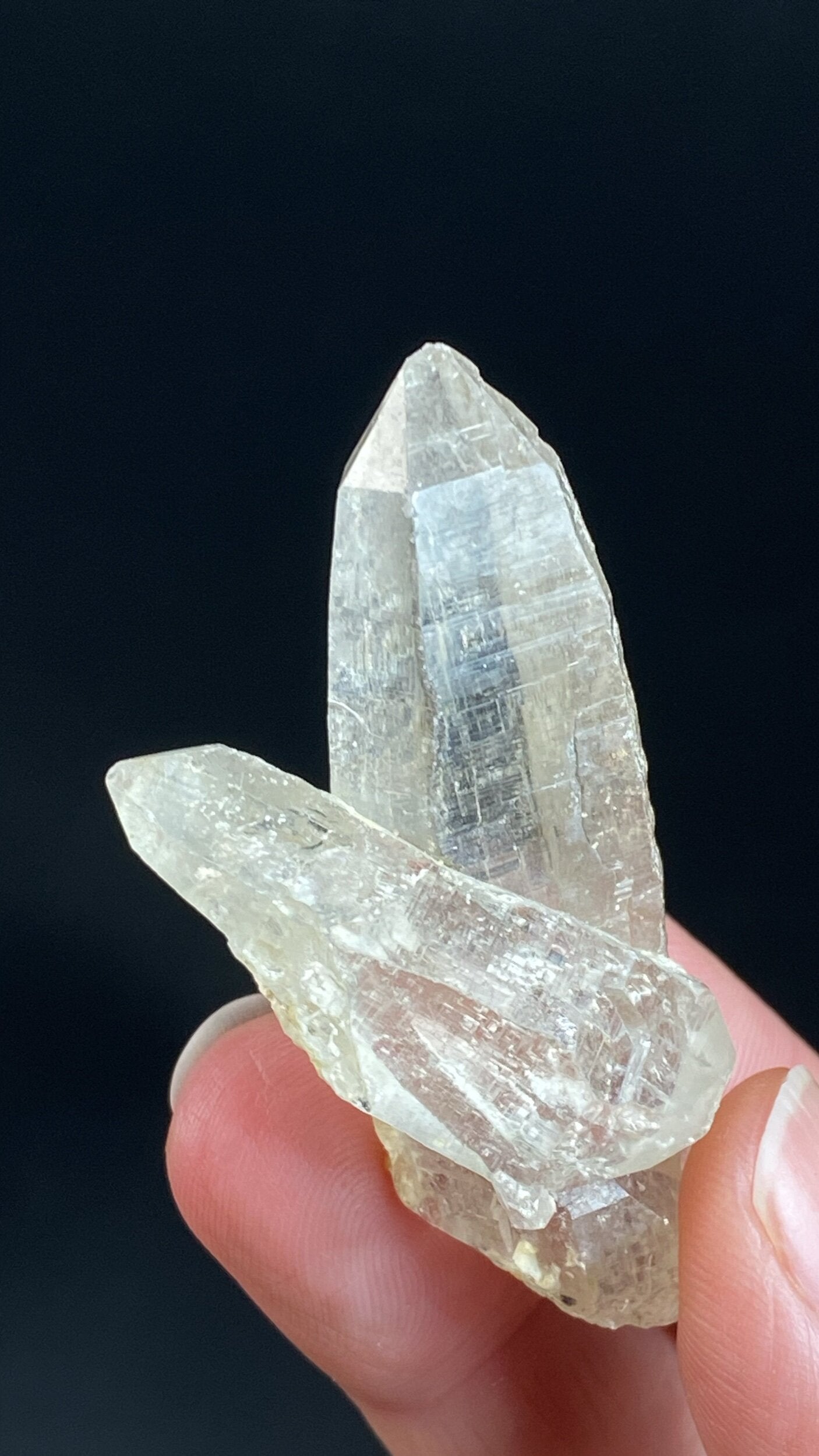 Himalayan Quartz Crystal Cluster with Macromosaic Patterns