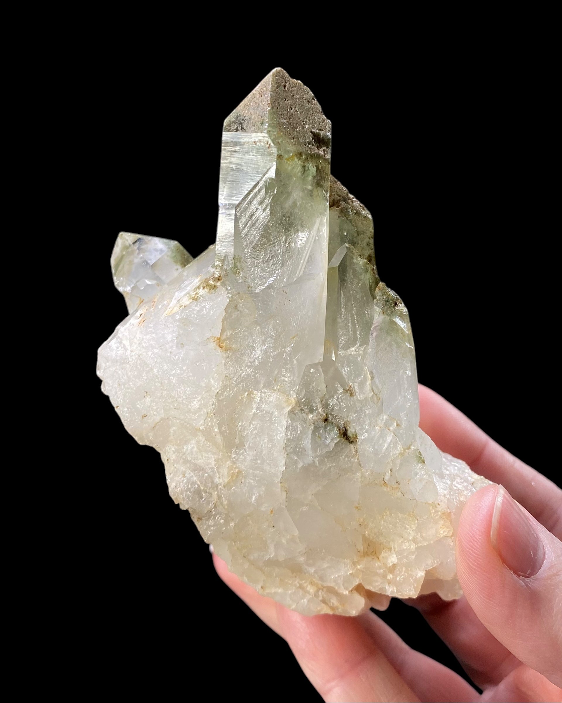 Chlorite Included Quartz Cluster - Garden Quartz