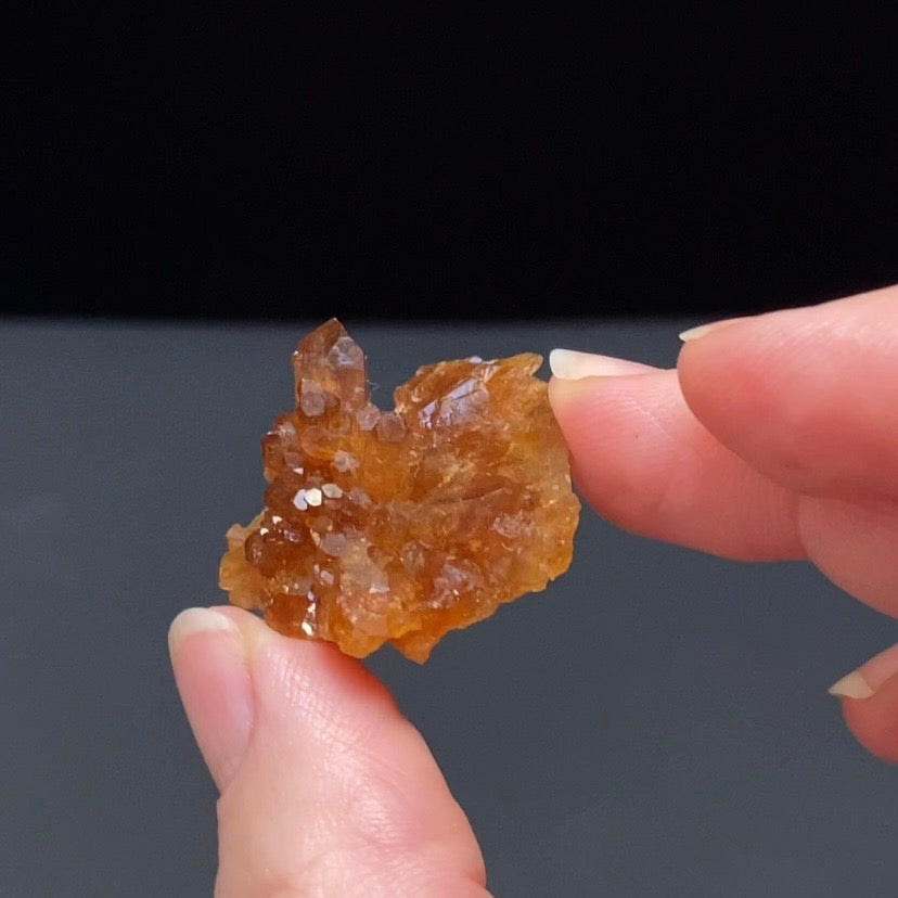 Floater Citrine Colored Honey Brown Quartz Flower Cluster - Midelt, Morocco