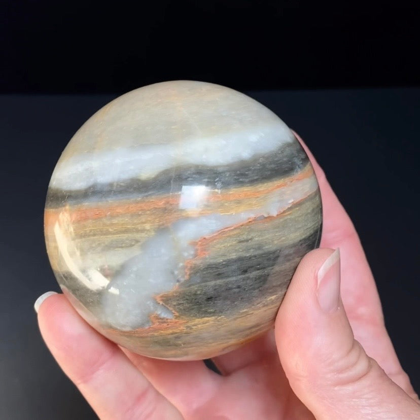 Banded Calcite Polished Sphere 68 mm