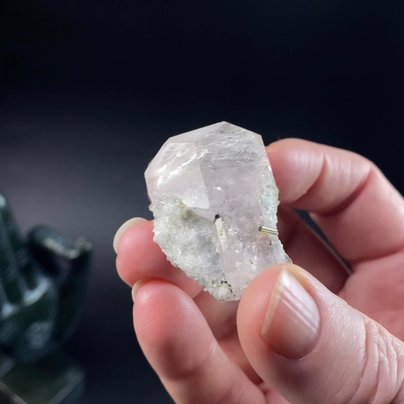 Morganite Crystal with Green Tourmaline & Quartz, Pech, Afghanistan