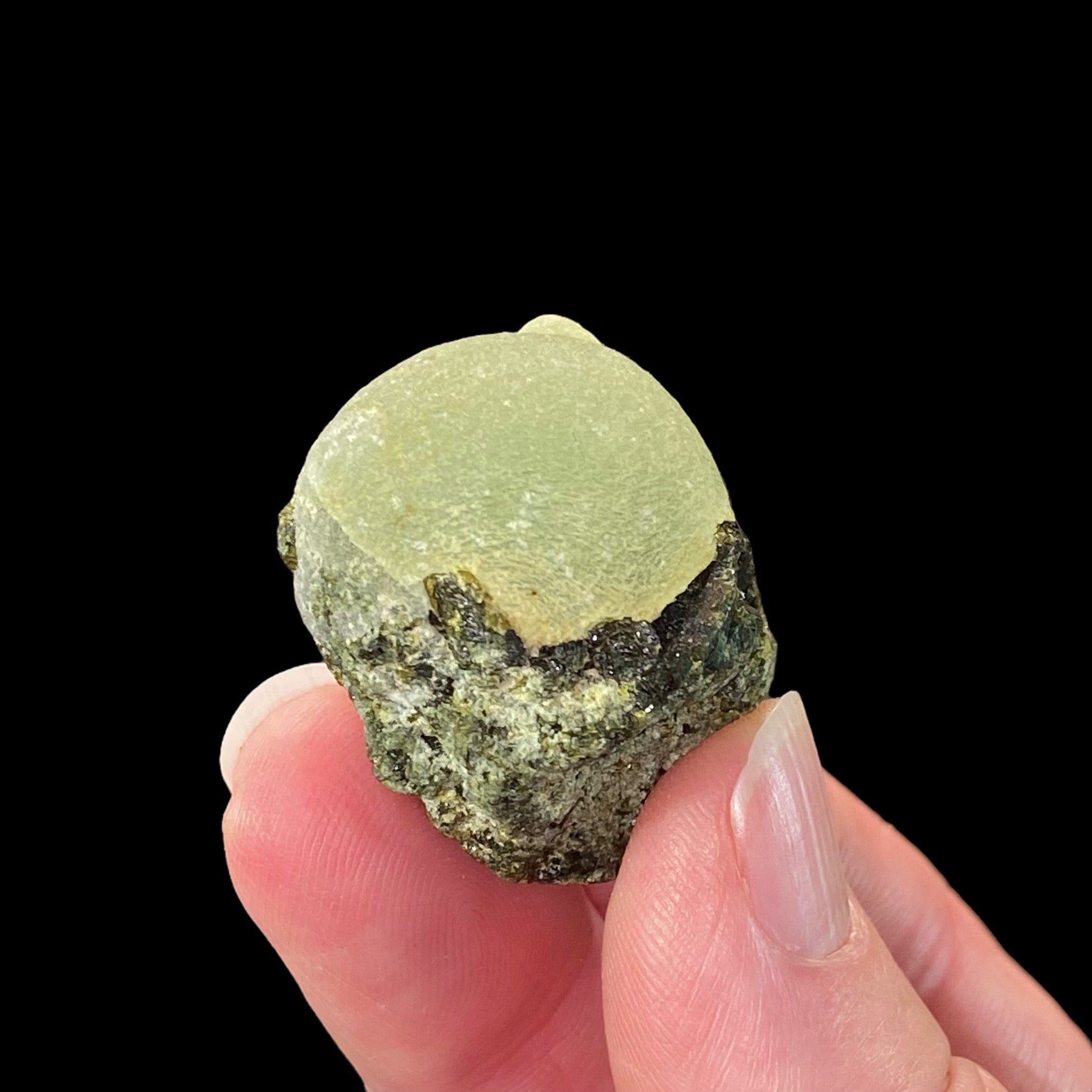 Botryoidal Prehnite Specimen with Epidote, Kayes Region, Mali