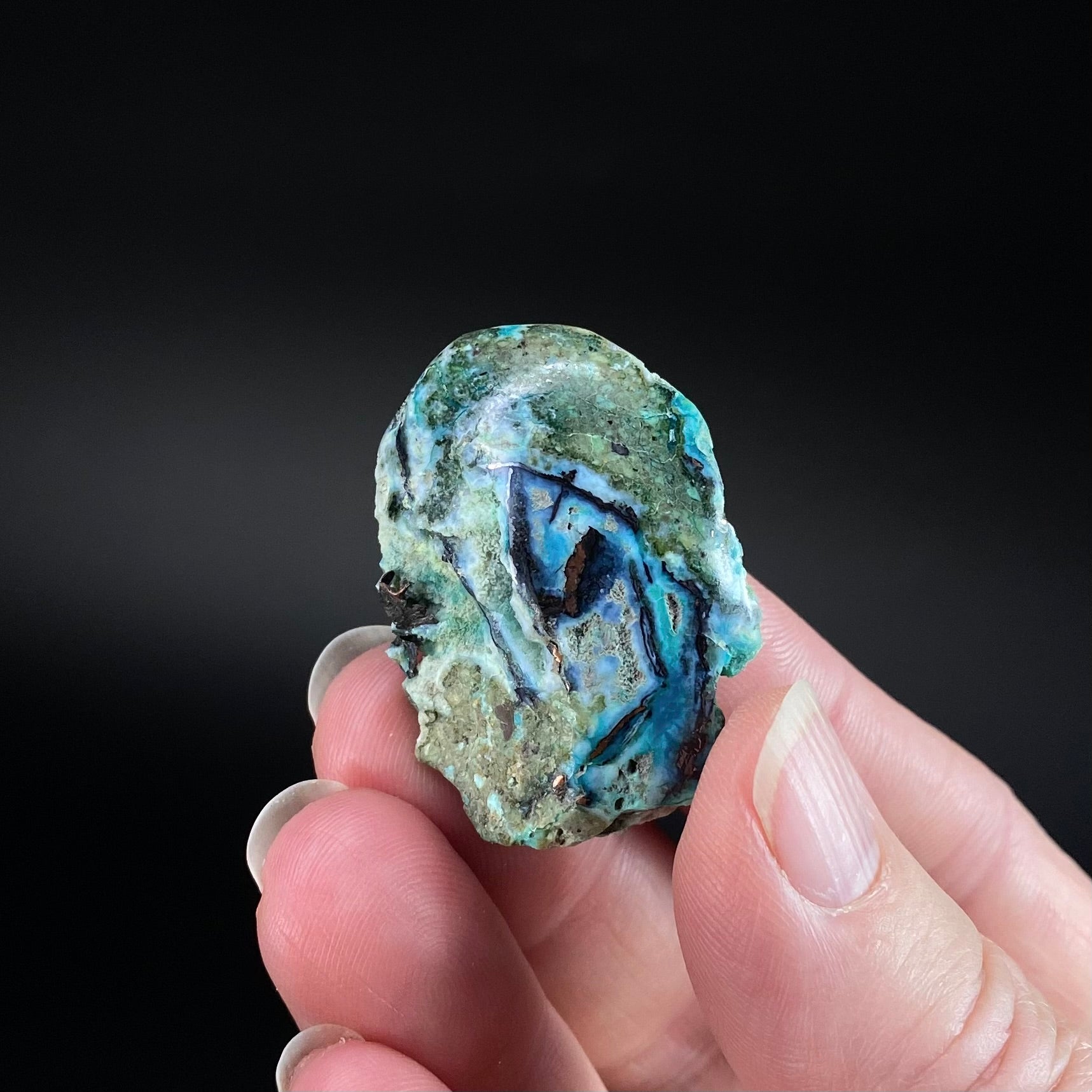Chrysocolla & Copper Indonesian Copper Web Specimen