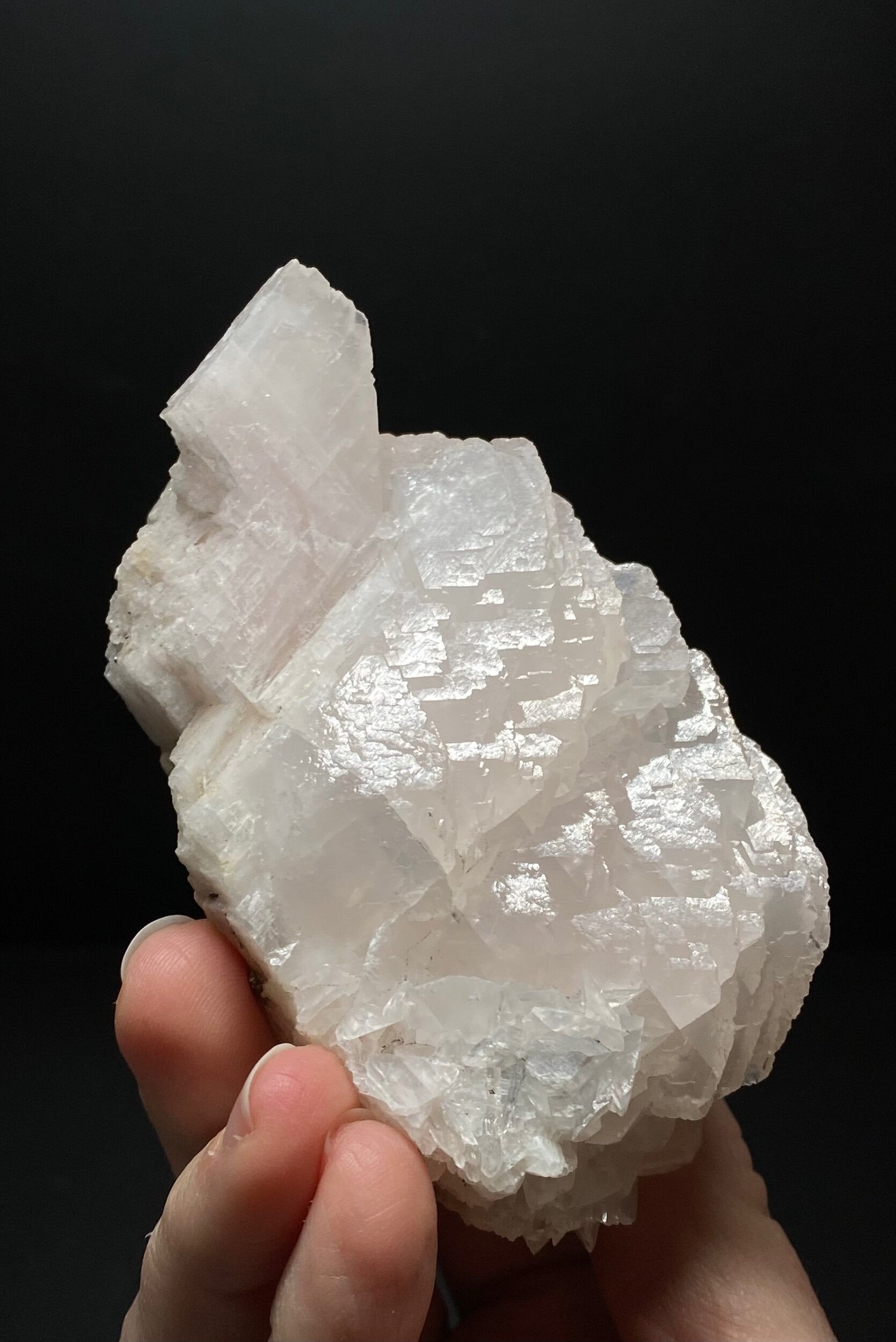 Fluorescent Mangano Calcite Specimen