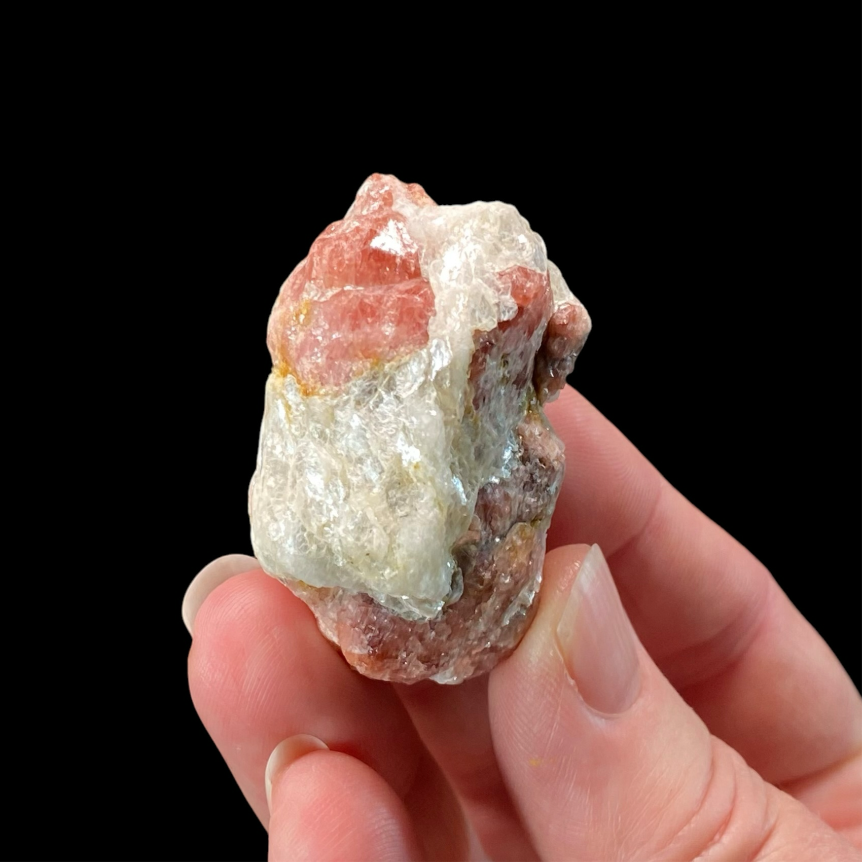 Pink Garnet Crystal Cluster on Mica Schist