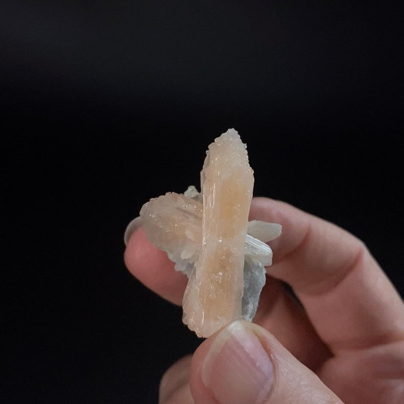 Stilbite Crystals with Chalcedony Stalactites from Jalgaon, Maharashtra, India