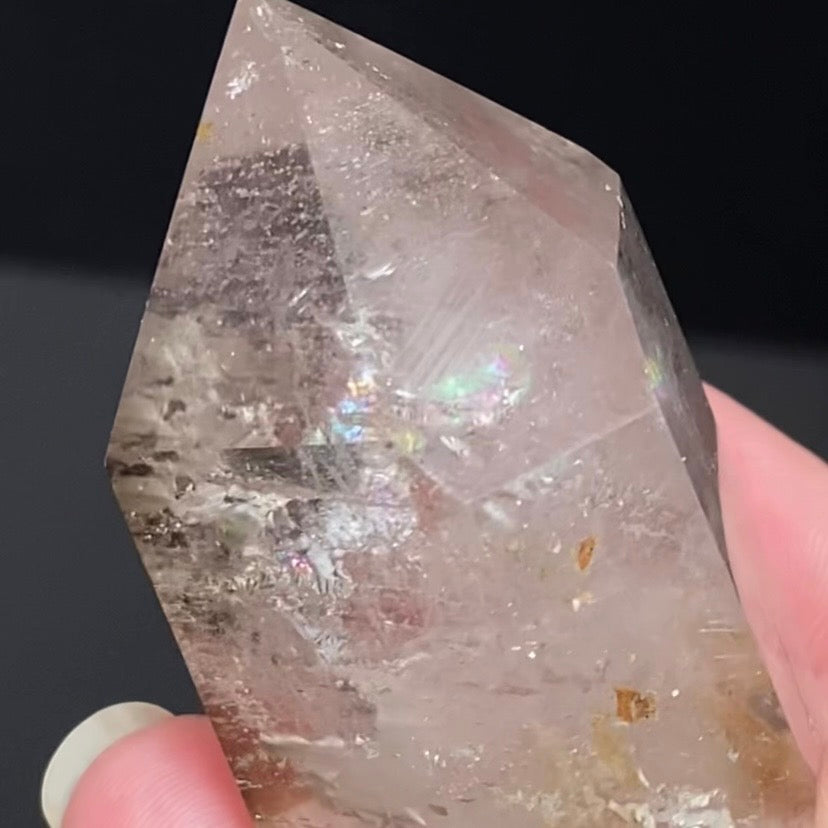 Double Terminated Polished Quartz Crystal with Inclusions