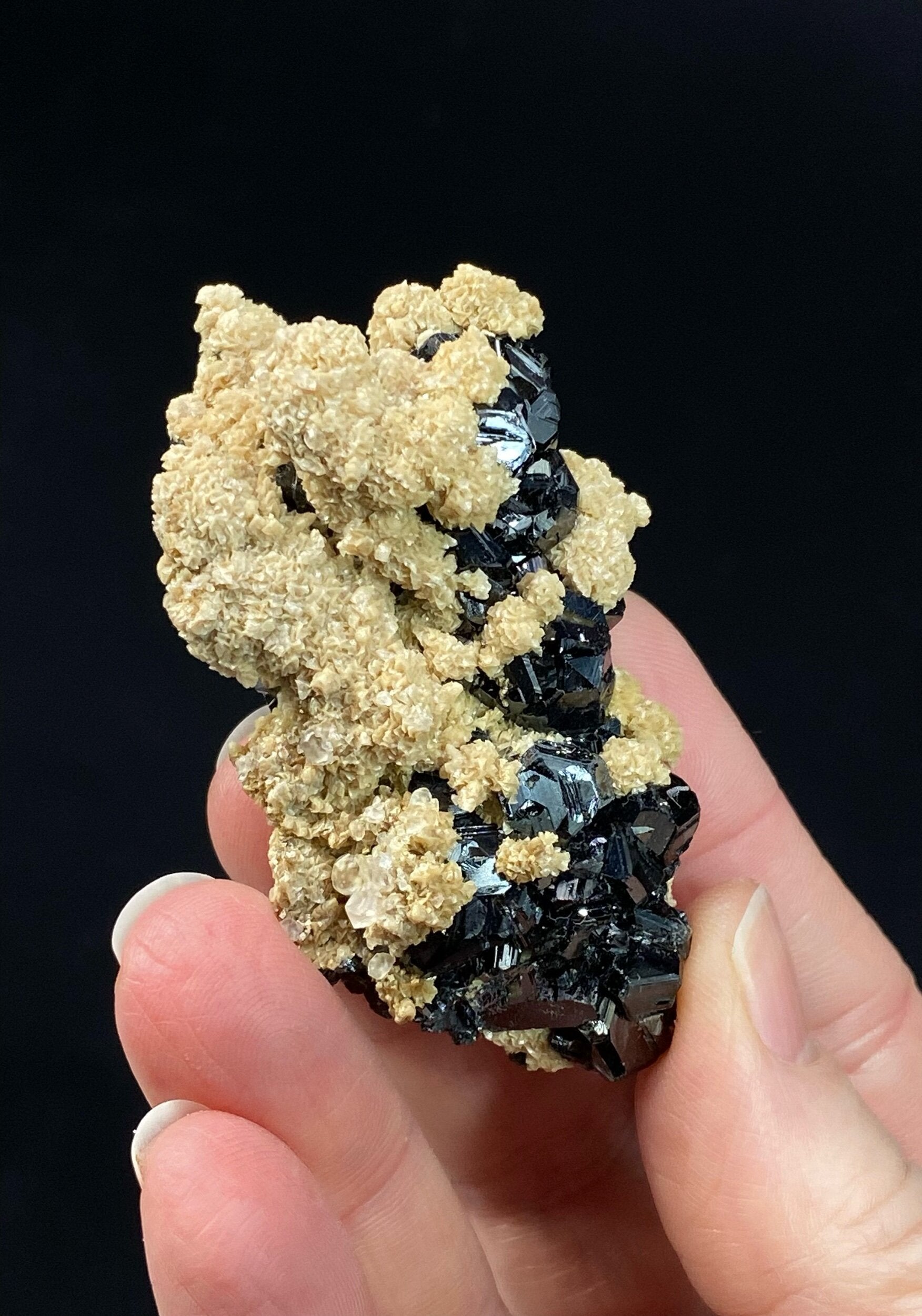 Sphalerite Cluster with Siderite from Trepca Mine Complex, Mitrovica, Kosovo