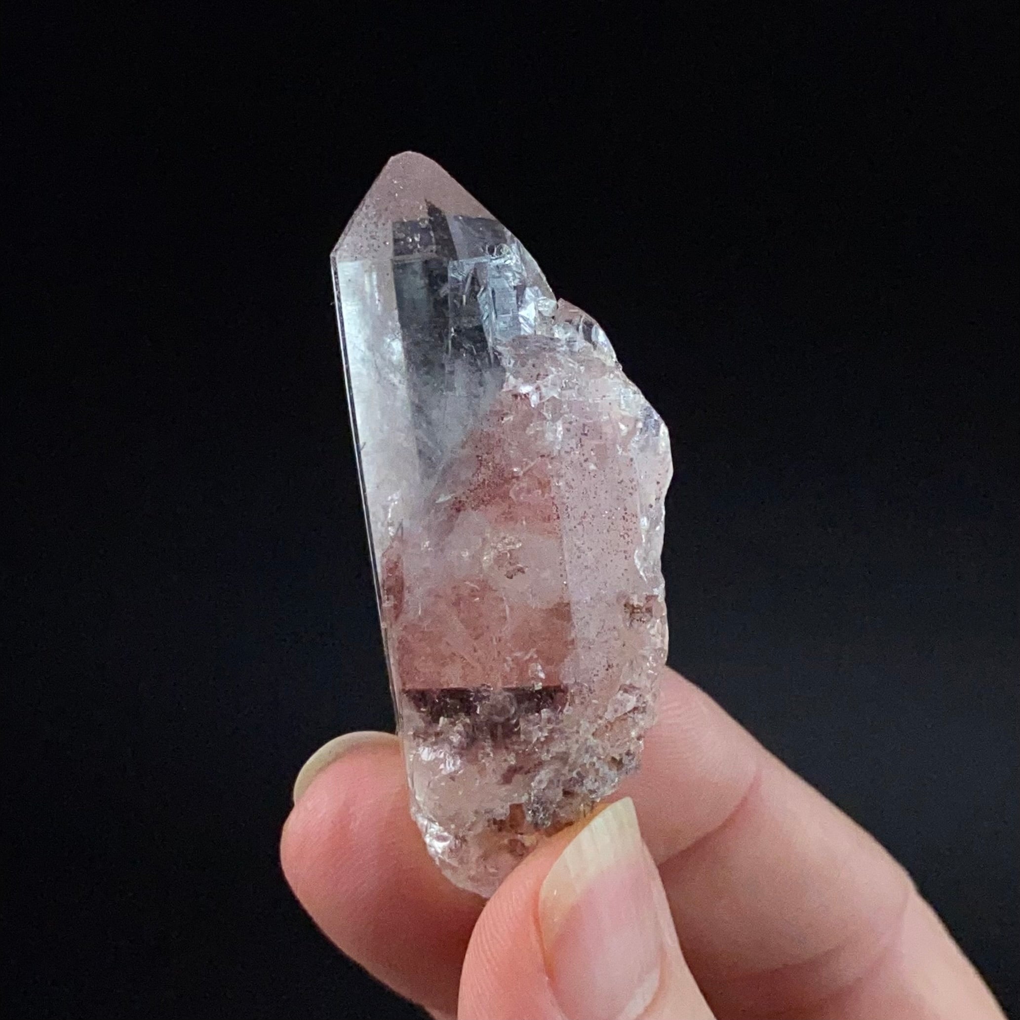 Red Hematite Phantom Sunset Quartz Crystal