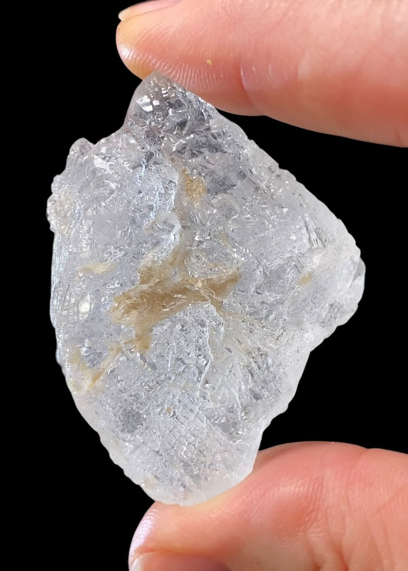 Fluorescent Clear Etched Pollucite Crystal from Afghanistan