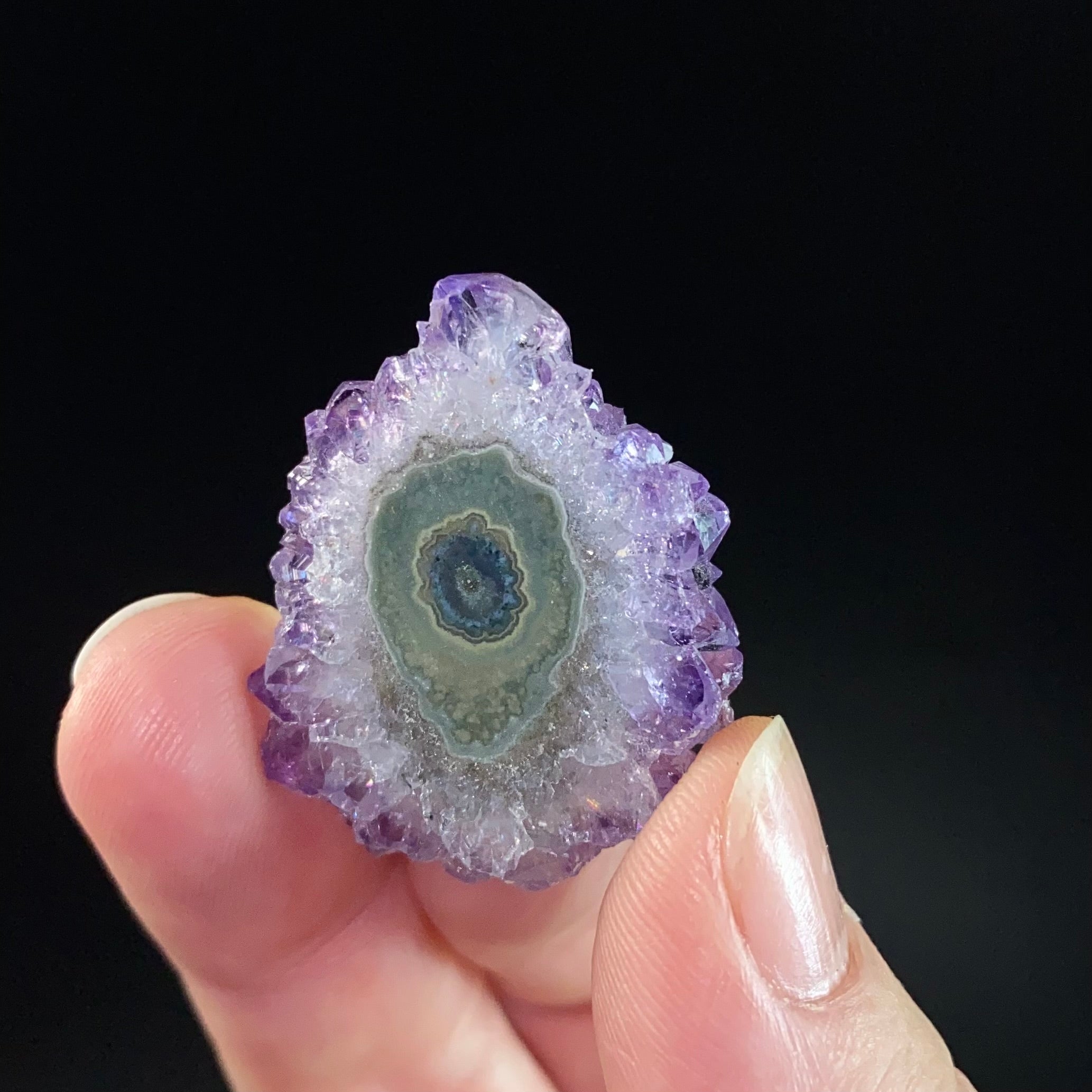 Amethyst Stalactite Slice from Artigas, Uruguay