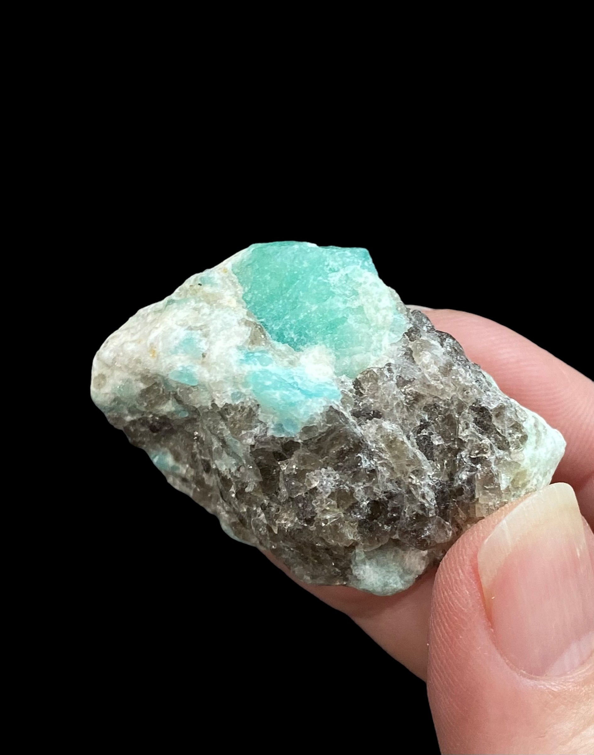 Amazonite Specimen with Smoky Quartz