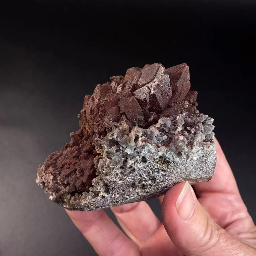 Red Marshy Apophyllite Cluster from Jalgaon, Maharashtra, India - Natural Crystal Cluster