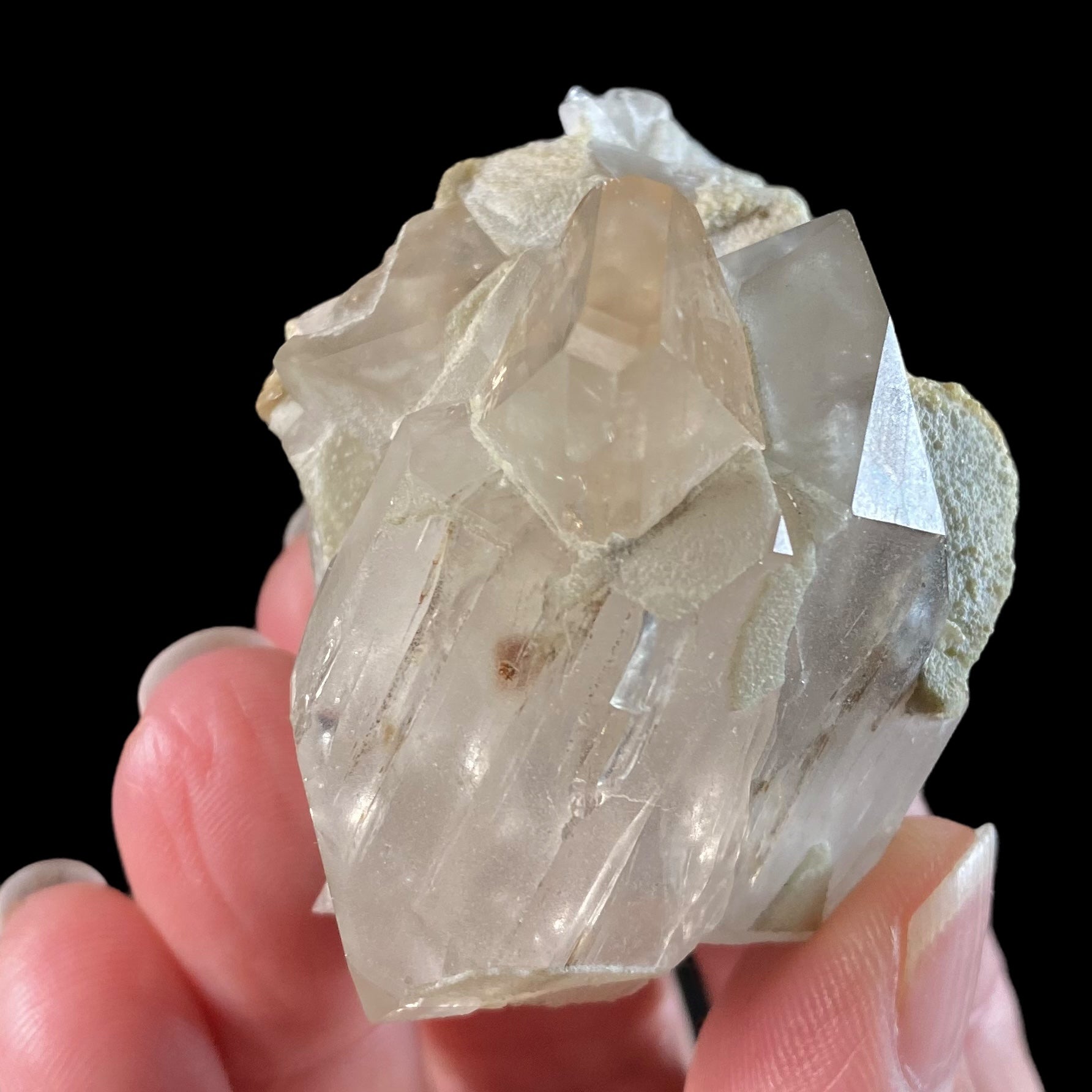 Topaz Crystal with Garnet Included Light Smoky Quartz & Minor Mica and Feldspar