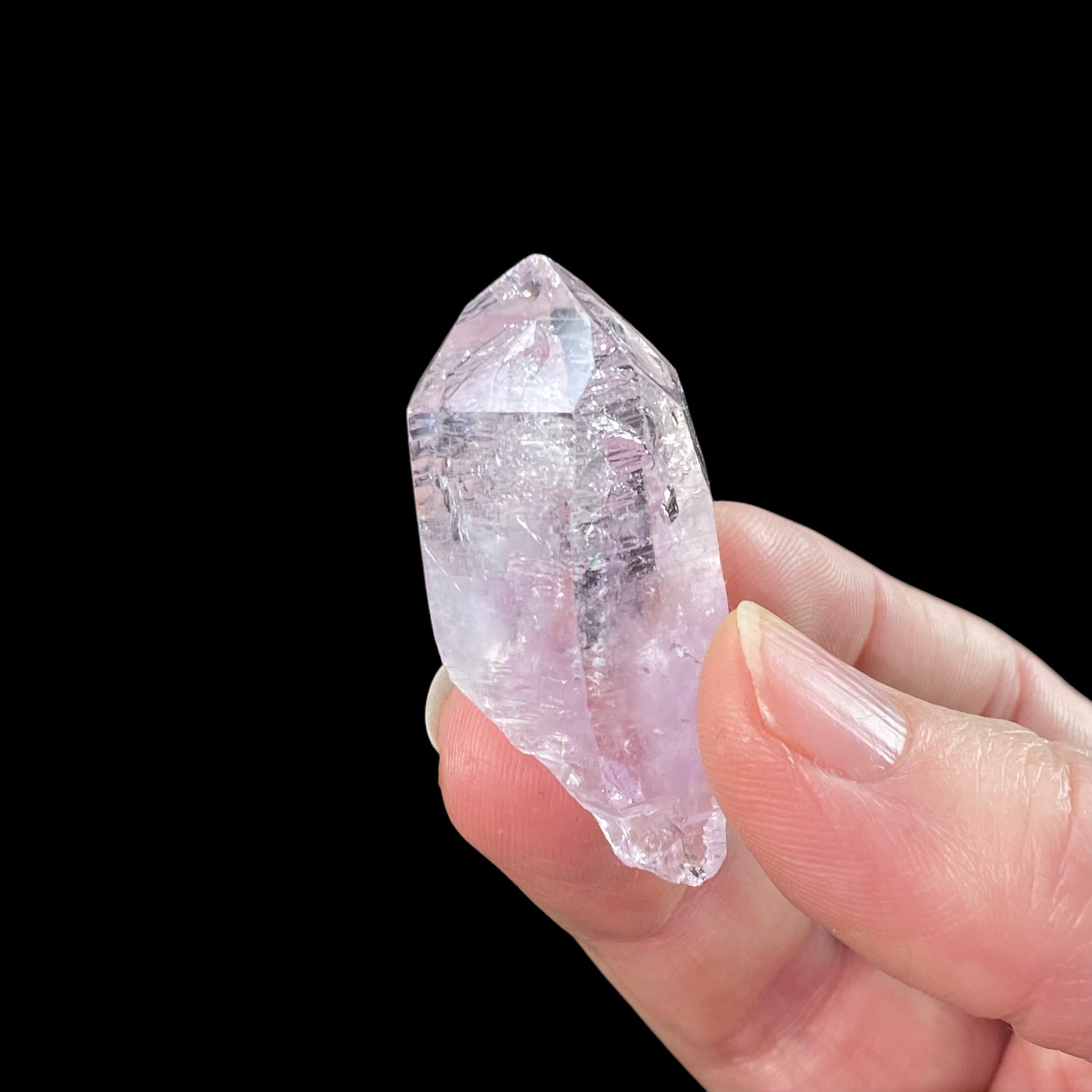 Trigonal Habit Amethyst Crystal with Enhydro Two Phase Inclusion from Vera Cruz, Mexico