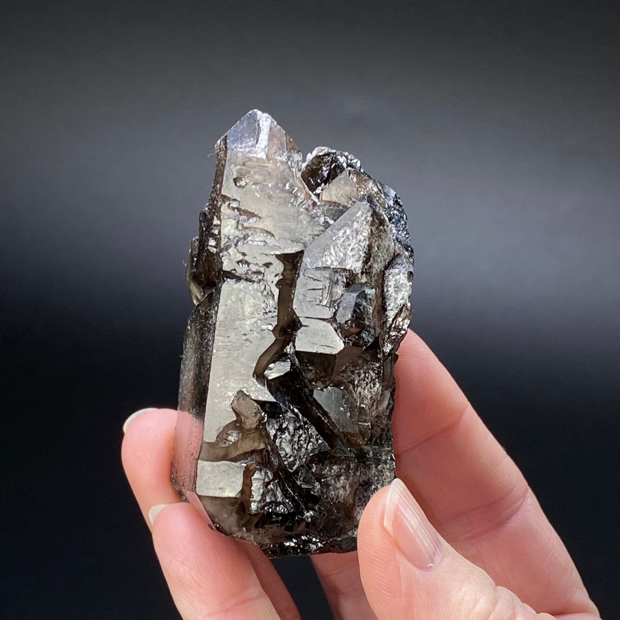 Smoky Elestial Quartz from Minas Gerais, Brazil