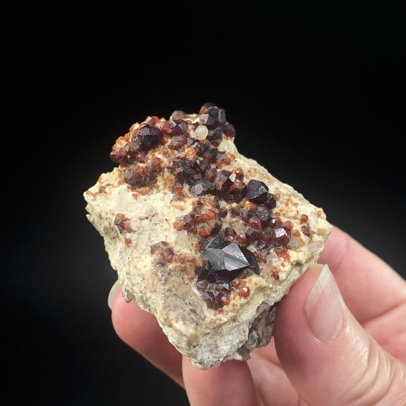 Almandine Garnets & Quartz on Matrix from Hunan Province, China