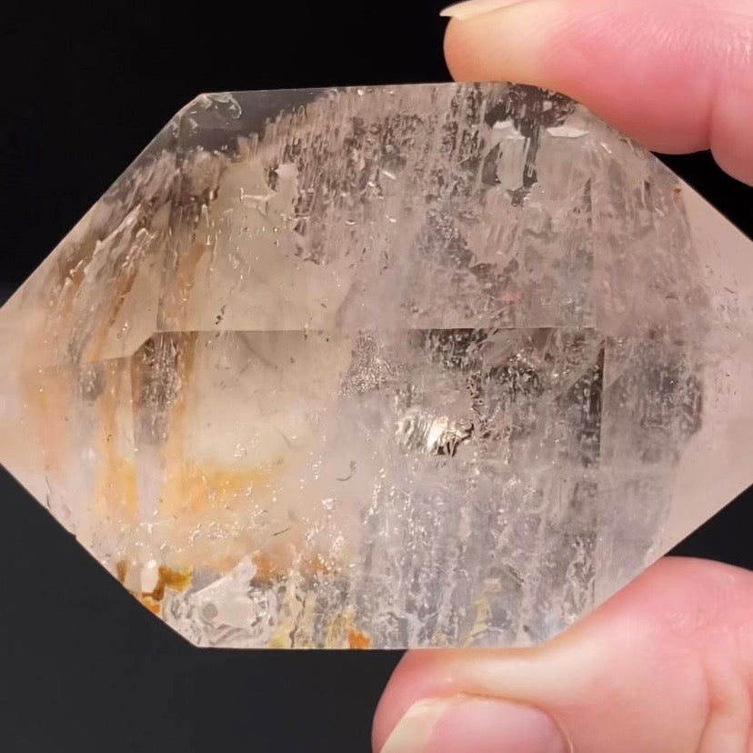 Double Terminated Polished Quartz Crystal with Inclusions
