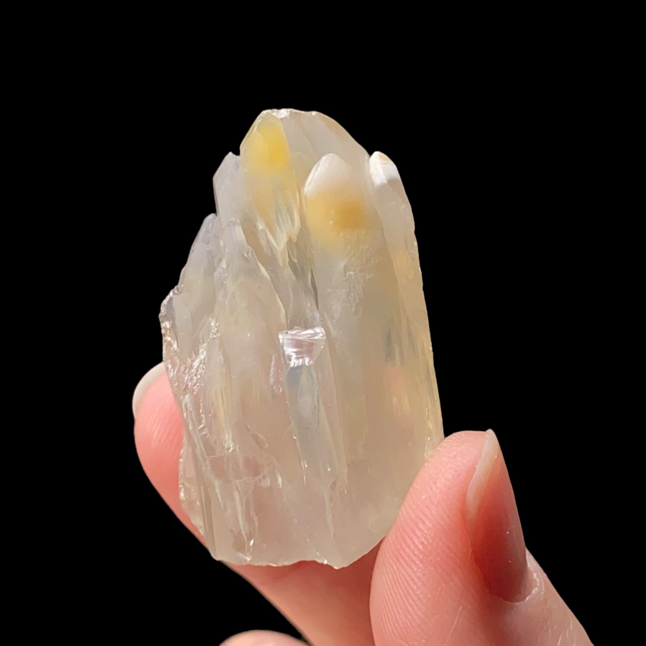 Bone Quartz Crystal Cluster with Halloysite Inclusions from Balochistan, Pakistan