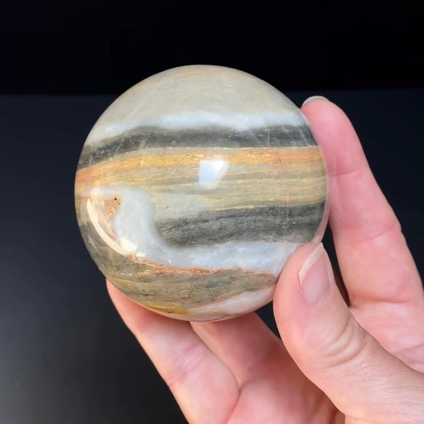 Banded Calcite Polished Sphere 68 mm