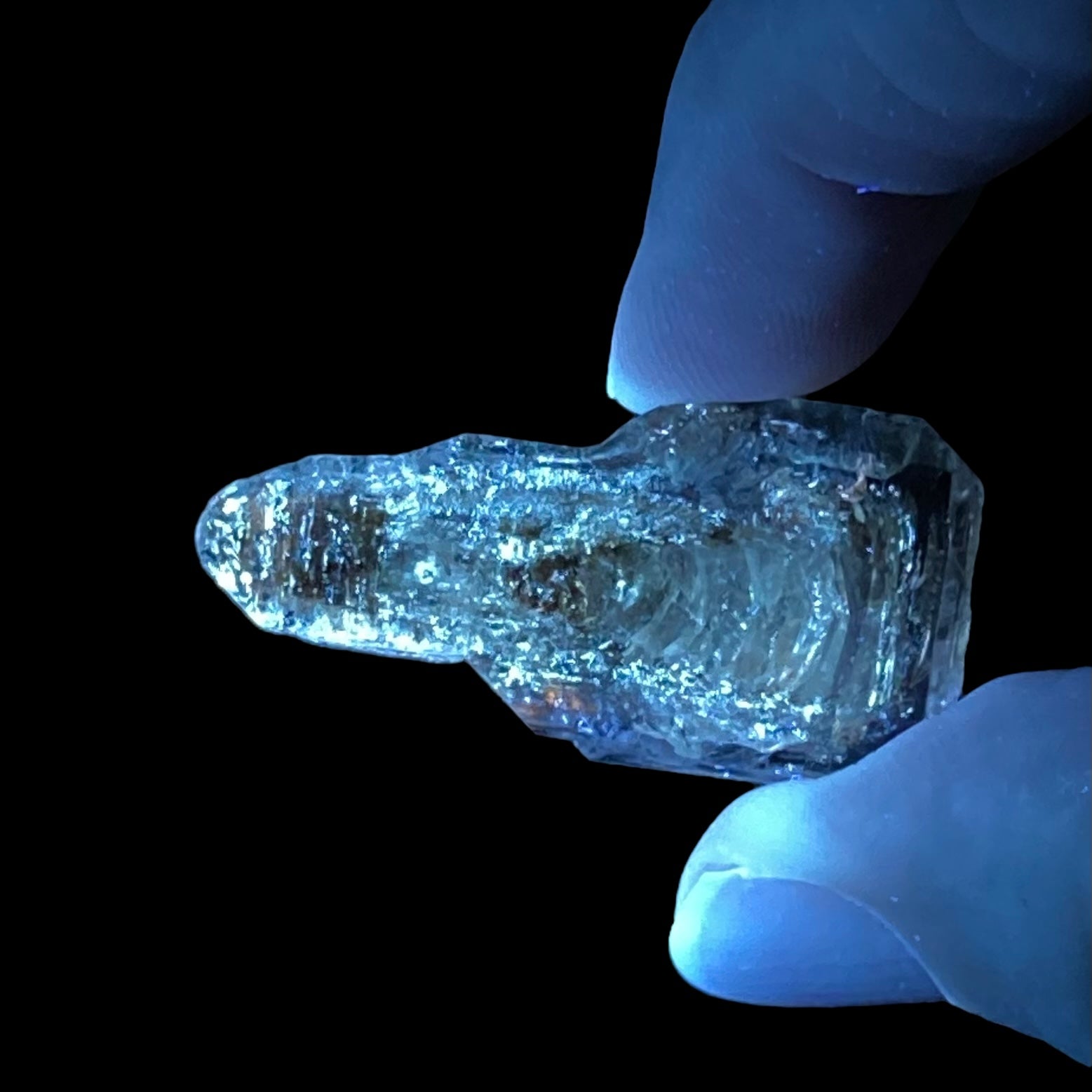 Large Key Shaped Petroleum Quartz Crystal with Fluorescence, Balochistan, Pakistan