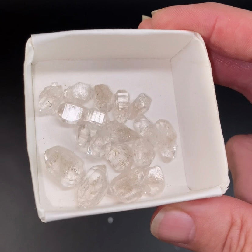 Double Terminated Diamond Style Quartz Pakimer Crystal 10 Gram Lot