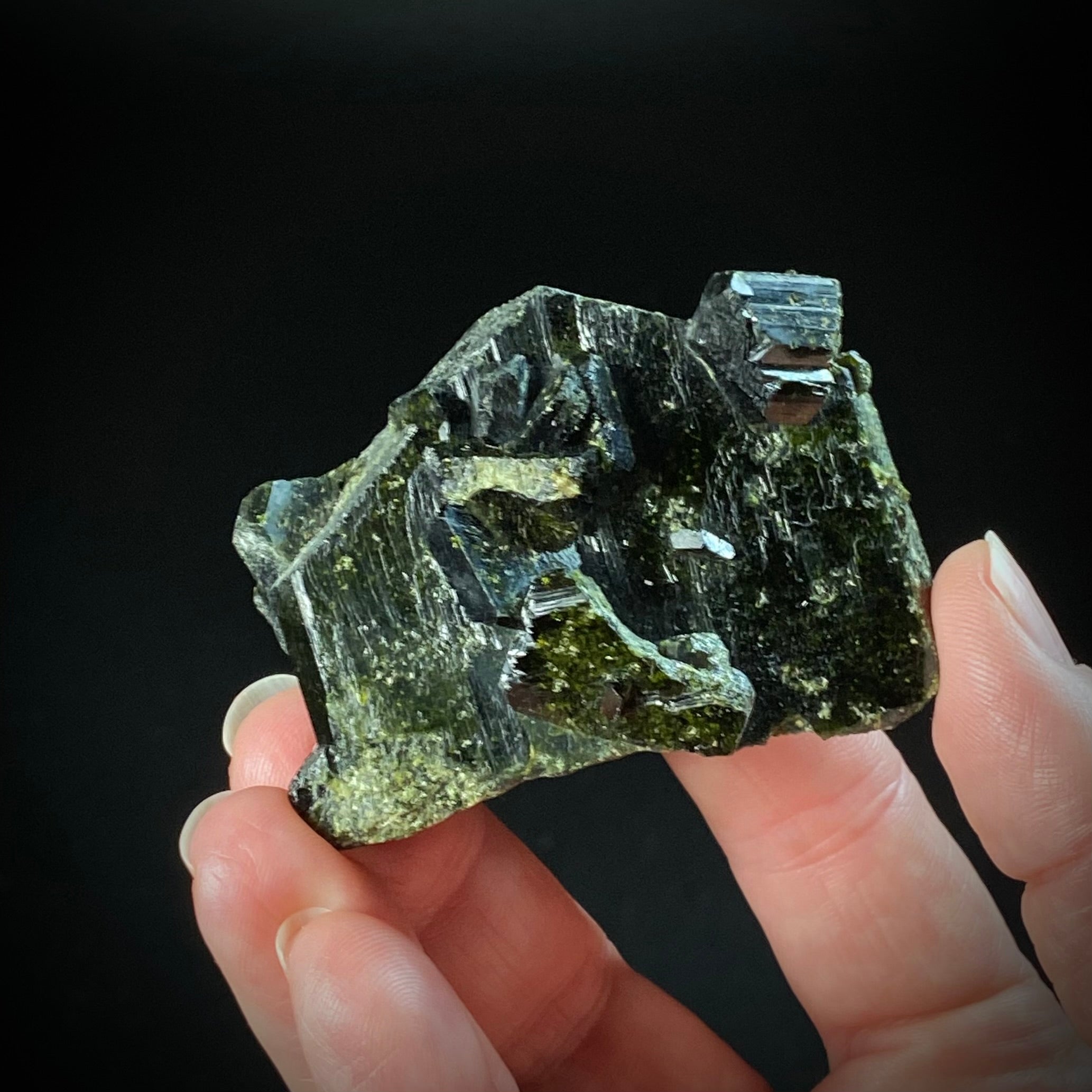 Epidote and Magnetite Specimen, Ras Koh Mountains, Kharan, Balochistan, Pakistan