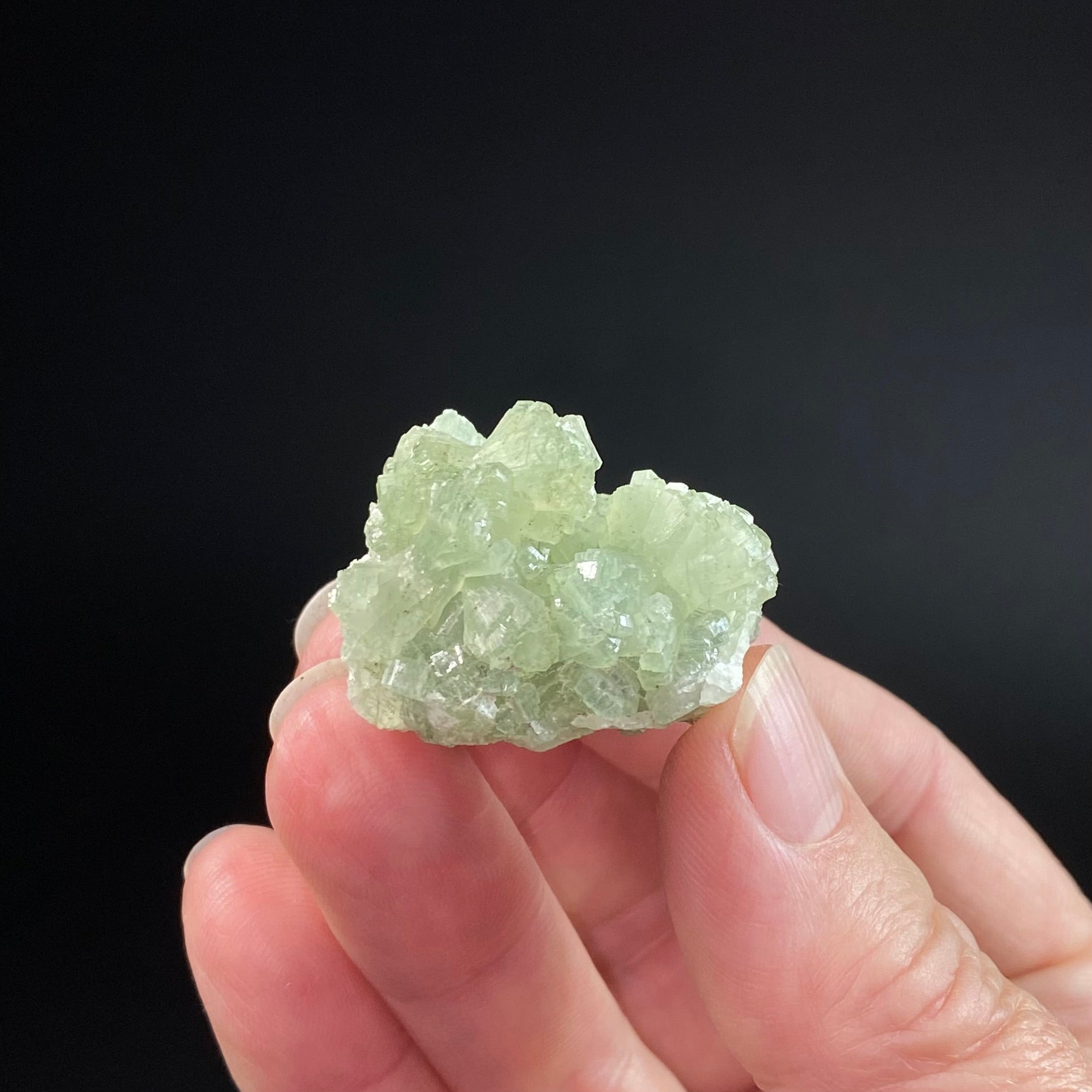Mint Green Prehnite Cluster